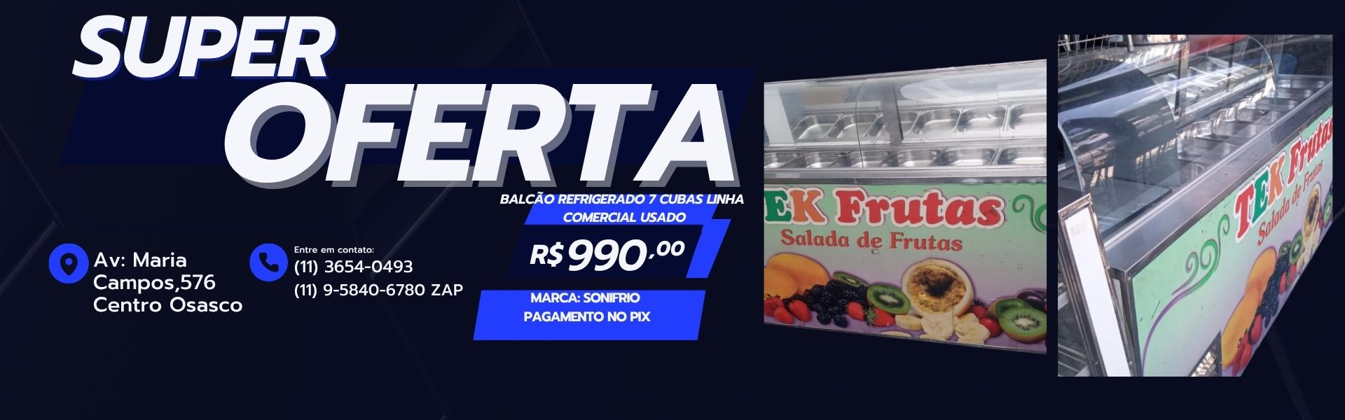 Balcão Refrigerado 7 Cubas