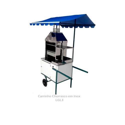 Carrinho para Churrasco em Inox LGL Chapil