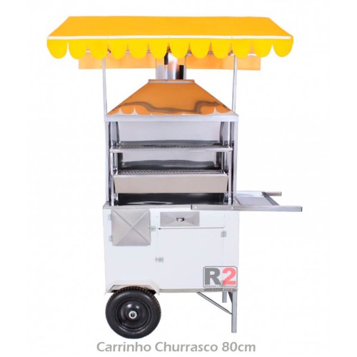 Carrinho de Churrasco a Gás 50cm de Churrasqueira R2 Carrinho de Churrasco a Gás 50cm de Churrasqueira R2