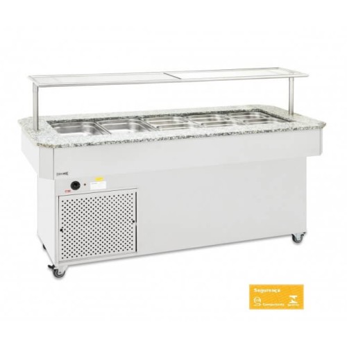 Carro Self Service Fritomaq de Granito de Centro Refrigerado