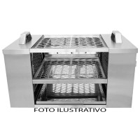 Churrasqueira Ecológica 30 x 55 Inox Brandão Equipamentos 