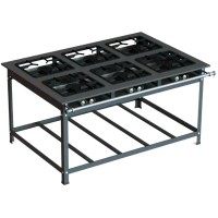 Fogão 6 Bocas 30x30 Forno 90L Baixa Pressão JS Martins