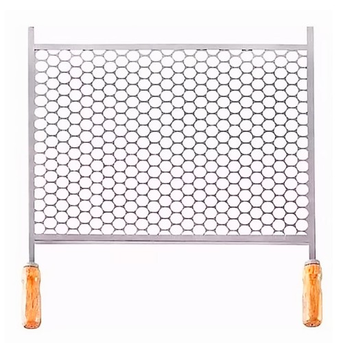 Grelha Galvanizado Cabo Madeira 40 x 50 Metal Top Grill