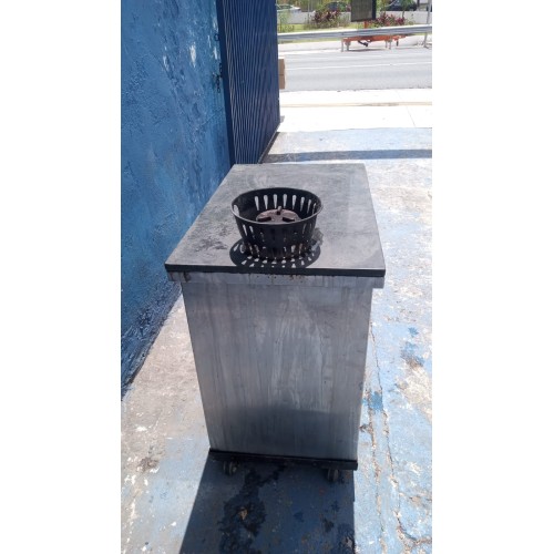 Rechaud a Gás 80 x 50 Pedra Granito Usado Inox