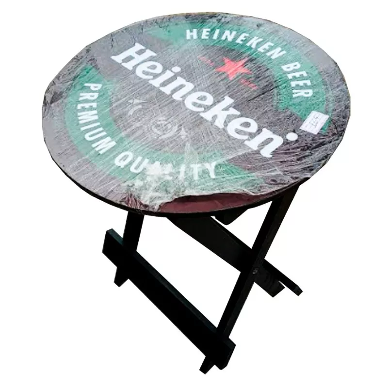 Banco Pequeno Dobrável Personalizado Heineken MDF 