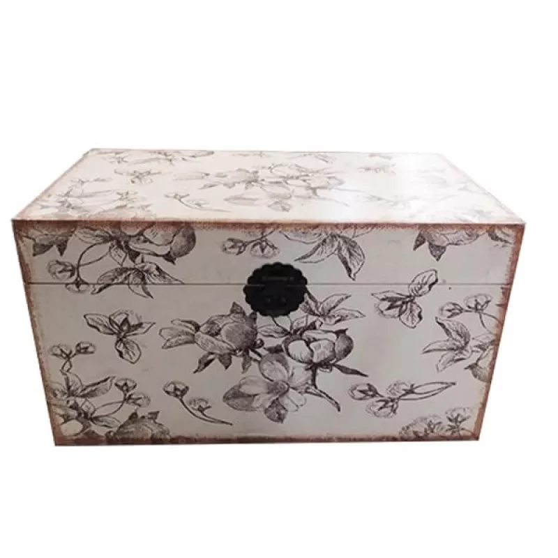 Bau Decorativo Madeira Floral 1 Jolitex