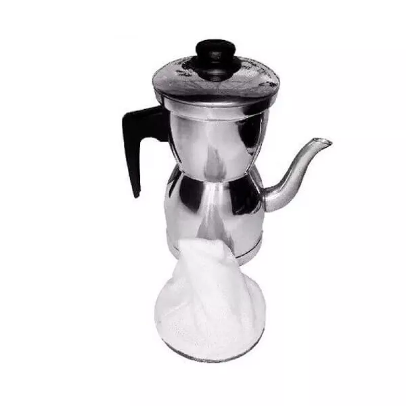 Cafeteira 02 Com Coador 1,4L Alumínio Durollux