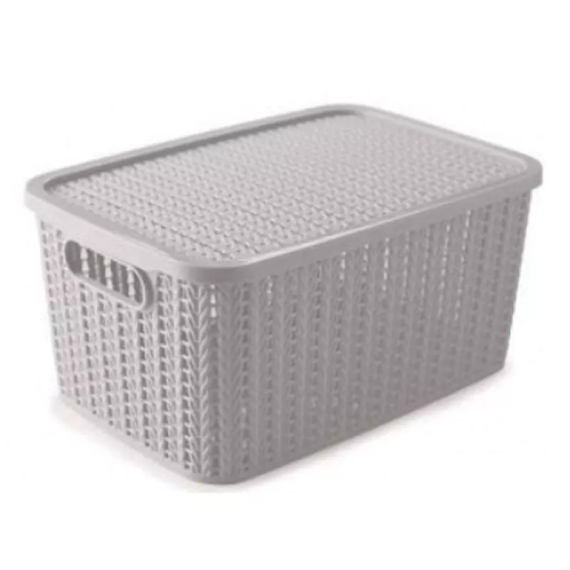 Caixa Trama Branco 4,7 Litros Plasutil