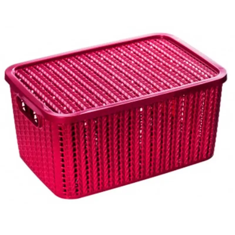 Caixa Trama Rosa 4,7 Litros Plasutil