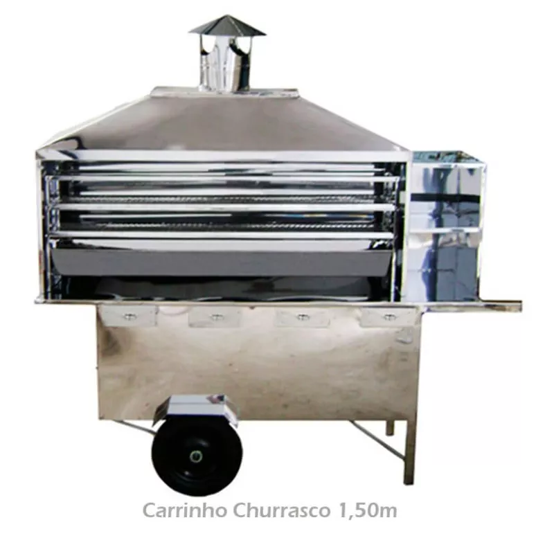 Carrinho de Churrasco 1,50m de Churrasqueira R2