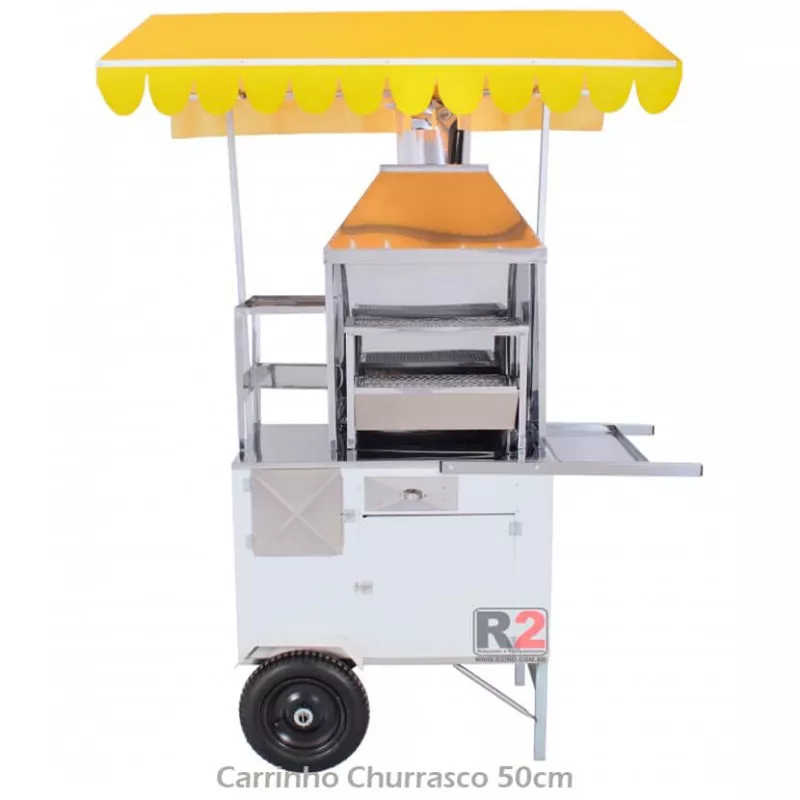 Carrinho de Churrasco a Gás 50cm de Churrasqueira R2