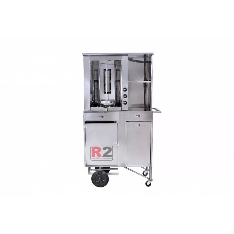 Carrinho de Churrasco Grego Manual 1 Espeto R2