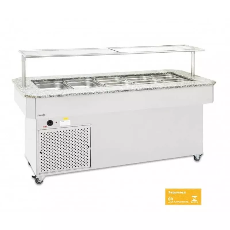 Carro Self Service Fritomaq de Granito de Centro Refrigerado