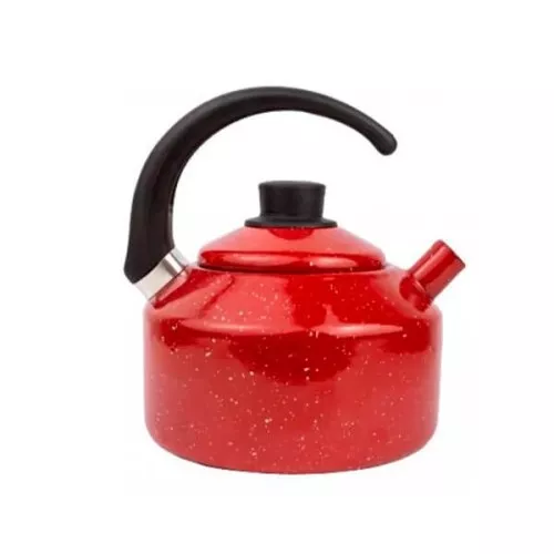 Chaleira Esmaltada Vermelho 2,2 Litros Esmaltados Silva