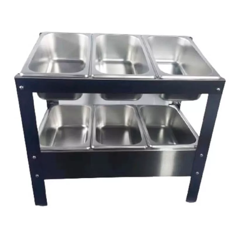 Condimentadora 6 cubas 1/3x100 3 Litros Irmãos Ribeiros