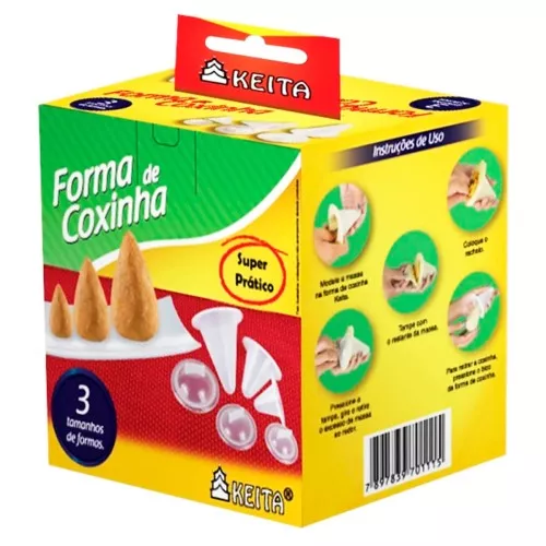 Forma de Coxinha 3 Peças Keita