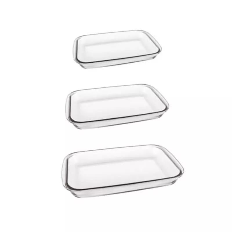Conjunto de Assadeiras de Vidro