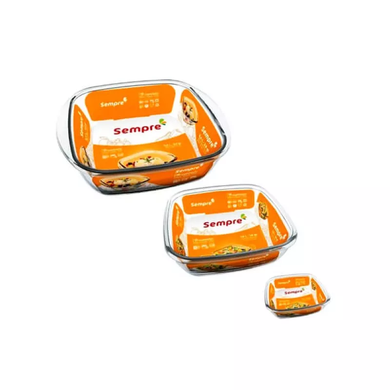 Conjunto de Assadeiras Quadradas Nadir