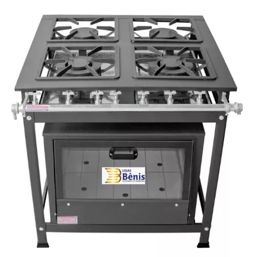 Fogão 4 Bocas e Forno à Gás B.P JS Martins