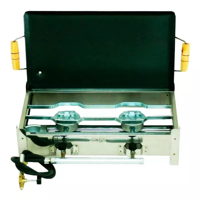 Fogareiro Chapeira E003 A.P a Gás Inox Estilofer