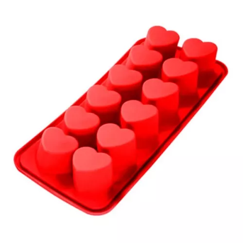 Forma 12 Unidades Silicone Coração Ke Home