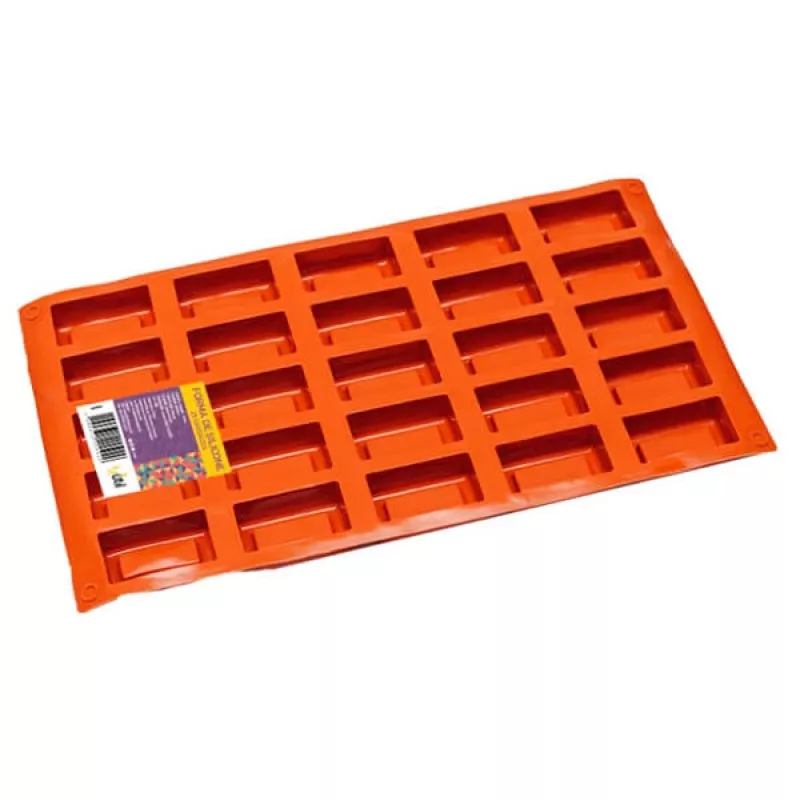 Forma Silicone Para Gelo 25 Cubas 123util