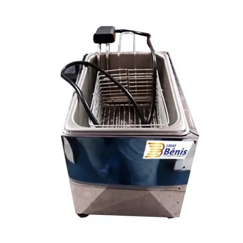 Fritadeira Retangular 1 Litros Inox Universal 