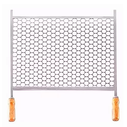 Grelha Galvanizado Cabo Madeira 40 x 50 Metal Top Grill