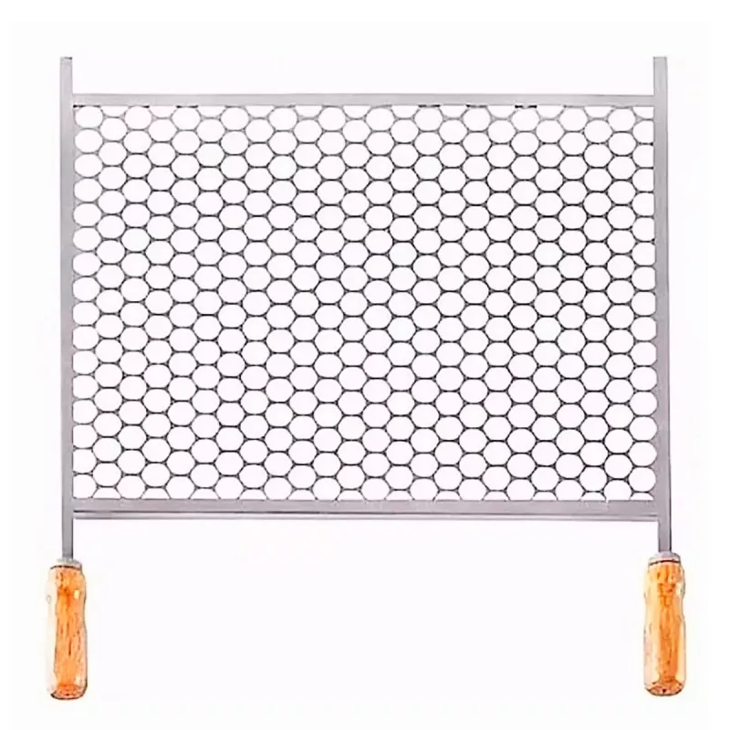 Grelha Galvanizado Cabo Madeira 40 x 50 Metal Top Grill