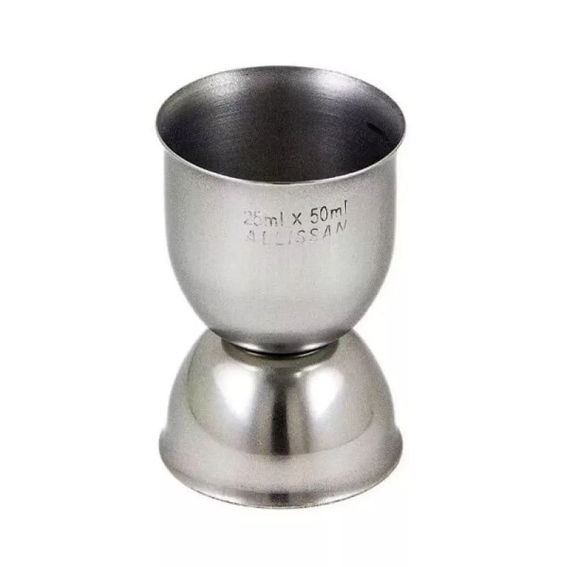 Medidor Duplo Inox 25/50ml Alissan