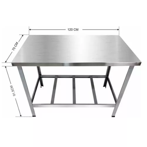Mesa de Inox Industrial Cefaz 1,20M