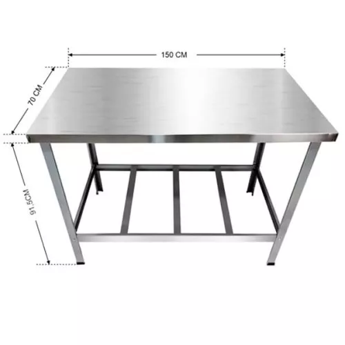Mesa de Inox Industrial Cefaz 1,50M