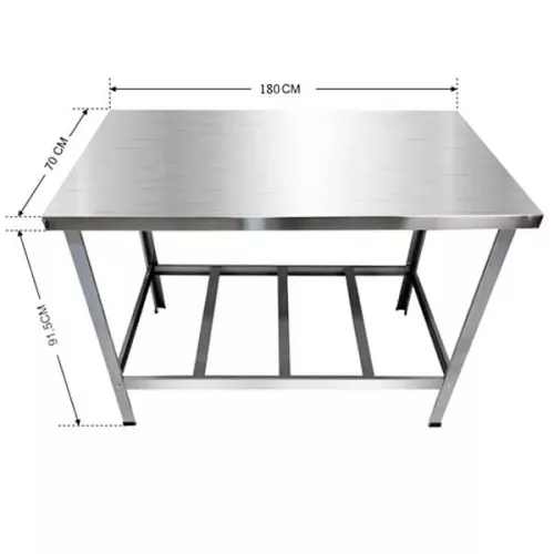 Mesa de Inox Industrial Cefaz 1,80M