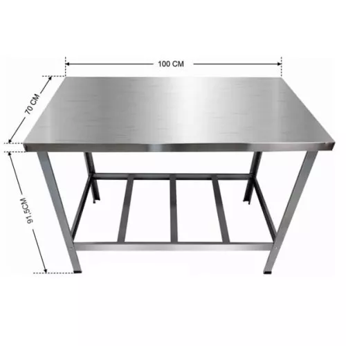 Mesa de Inox Industrial Cefaz 1M