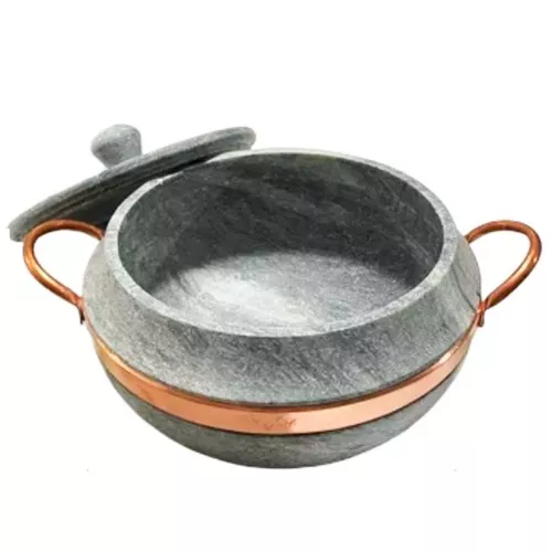 Panela de Pedra sabão Borjuda 3.000ml Artesanato Dias 
