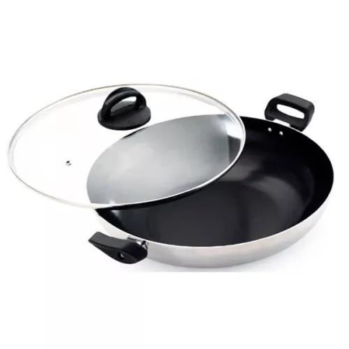 Panela Wok Nº32 AA interno C/ Tampa Alumínio Nacional