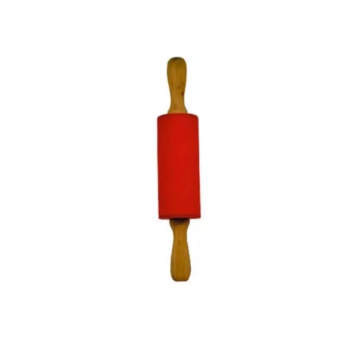 Rolo Para Massa Madeira e Silicone Jolly