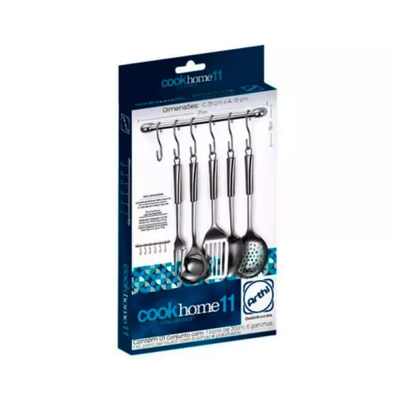 Suporte Utensílios Inox Colletion Arthi